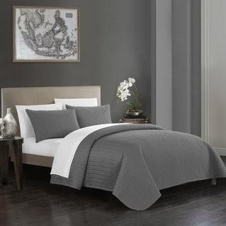 Gracie Oaks Powis 2 Piece Twin Quilt/Coverlet Set (GRCS7318_28764752) Grey Twin/Twin XL