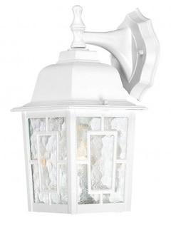 NUVO 60-4921 1-Light 12" Outside Wall Lights in White Finish with Clear Water Glass