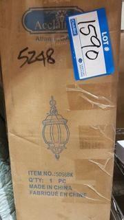 Acclaim Lighting Chateau Collection Hanging Lantern 1-Light Outdoor Textured - Black