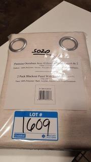 Blackout Panel w Metal Grommets - Taupe 3 pcs / 37x84" 