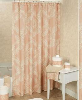 Veatex Pineapple Paradise Shower Curtain 72x72" / Peach