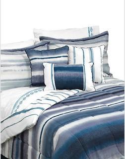 Safdie & Co Inc. 5 Piece Comforter Set - Blue/White / Twin