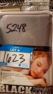 Black Out Premium Collection Grommet Curtain Panels - Grey /  2 pcs / 52x84"