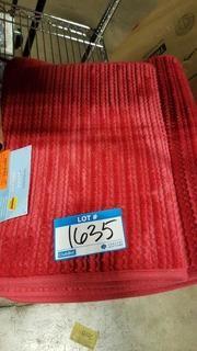 Double Wave Bath Mat - 2 pcs / Red / 17x24" / 20x32"