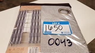 Daseng Home Luxury Jacquard Curtain (CL 225 SILVER) - Michelle Silver / 53x84"  - 3 pcs