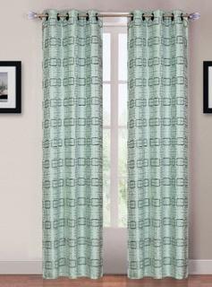 Lavish Home Grommet Curtain Panel (63-84T096-T) - Green / 54x84" / 6 pcs