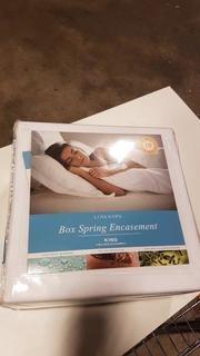 Linenspa Box Spring Encasement - King / 2 pcs / White 