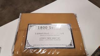 1800 Series Luxurious Sheet Set (108185) - 4 pcs / Twin / Camel