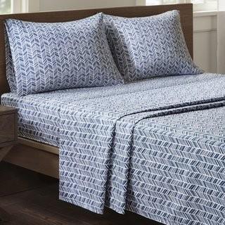 Zipcode Design Ervin Chevron Printed Sheet Set (ZPCD5408_24113503_24113505) Grey / King