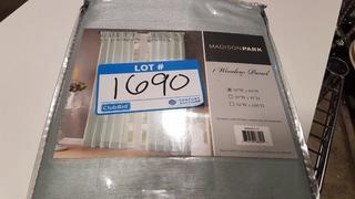 Madison Park Window Panel (WIN40-117) - Dusty Aqua / 50"Wx84"L / 2 pcs