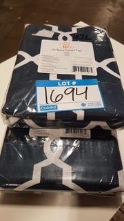 Pairs to Go Vickery Panel Pair - Indigo / Rod Pocket 56"x84" / 2 pcs