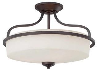 Savoy House (6-6224-3-13) Charlton 3 Light English Bronze Semi-Flush Mount Ceiling Light