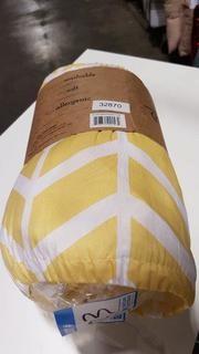 Patterened Duvet Cover 3 pcs - King/Cal King / Yellow, White (IEH-DUVET-ARROW-KING/CALKING-YELLOW) 
