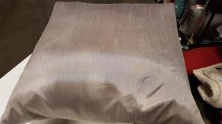 Silver Throw Pillow - ~ 16x16" / 2 pcs