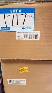 7.5x6.5" Cement Round Planter w Decal Terracotta - 2 pcs (s7037175)