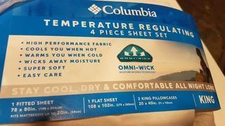 Columbia Tempurate Regulating 4 pcs Sheet Set w Omni-Wick - King 