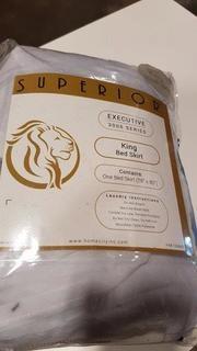 Superior Executive 3000 Series Bed Skirt - King / Navy Blue