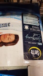 Serta 3" Gell Memory Foam Soothing Cool Mattress Topper - King