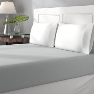 Charlton Home Gavin 100% Cotton Jersey Fitted Bed Sheet (CHRL9160_25912237_25912243) - Full/Silver 
