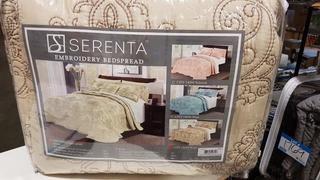 Serenta DamaskEmbroidery Bedspread - Beige / Queen / 4 pcs