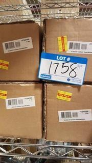 5.25x5.5" Cement Vase - Brown / 4 pcs (P7340300)