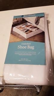Whitmor Underbed Shoe Bag - White / 5 pcs