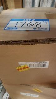 7.5x6.5" Cement Round Planter w Decal Terracotta - 2 pcs (s7037175)