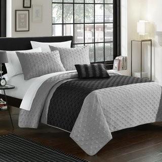 Chic Home Dominic 4 Piece Quilt Set (CHDE2461_17811170_17845222) - Queen