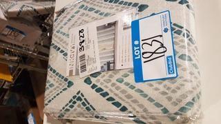 INK + IVY Window Panel (II40-727) - Aqua/Grey Pattern / 50x63"L