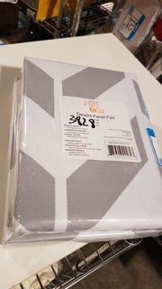 Pairs to Go Dewitt Rod Pocket Panel Pair - Gray / 56x84" / 2 pcs