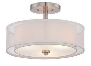 Minka-Lavery Semi Flush (4107-84) - Brushed Nickel