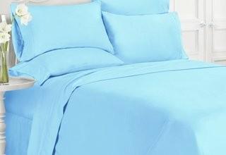 Charlton Home Fairbury Wrinkle Free Ultra-Soft Sheet Set (CHLH4593_18616685_18616699) - Full - Ice Blue 