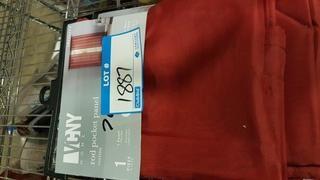 VCNY - Red Pocket Panel - Burgundy - 56" x 84"  - 4 panels