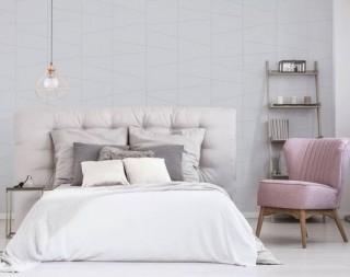 Mercer41 Kwiatkowski Deco Fracture 33' L x 20.5 W Wallpaper Roll (MECY1085_30610802) - 4 Rolls (1 Blue, 1 Beige, 1 Grey, 1 Silver)