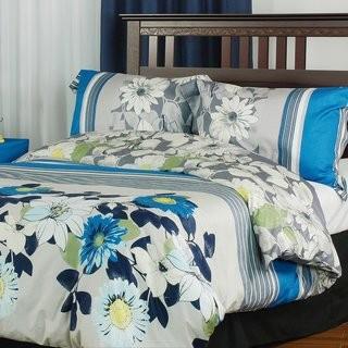 LJ Home Rosewood Cotton 3 Piece Reversible Duvet Cover Set (FPN1020_9245522) - Queen - Floral 