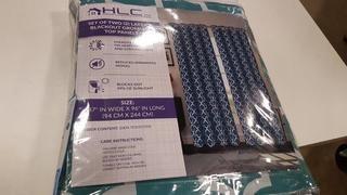 HLC - Set of 2 - Lattice Blackout Panels - 37" x 96" - Teal 