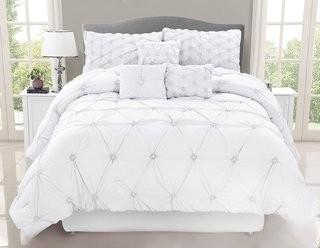Willa Arlo Interiors Siya 7 Piece Comforter Set (WLAO3269_24101341_24101340) - King - Grey