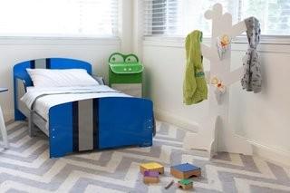  classically cool racing stripe  - toddler Bed 