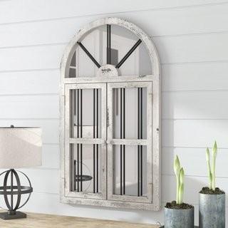 Laurel Foundry Modern Farmhouse Faux Window Wood Wall Mirror (LARK6837)