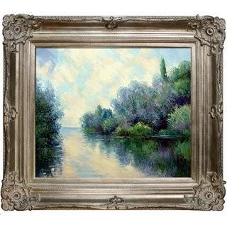 Tori Home The Seine Near Giverny by Claude Monet Framed Painting Print (TIH1426) - 