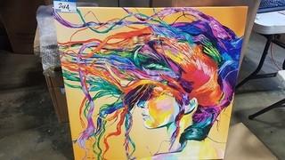 Abstarct Woman Print  - 36" Square