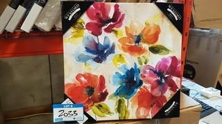 Flowers in the wind - 16" Square - 