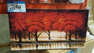 Red Leaves -  10" x 19" 