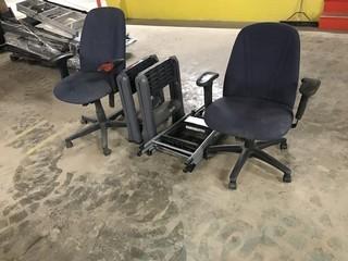 Lot of (3) Step Stools and (2) Task Chairs