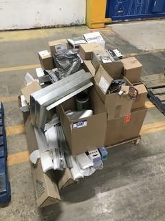 Pallet of Asst. Parts including Gas Valves, Faucets, Plumbing Fittings etc.