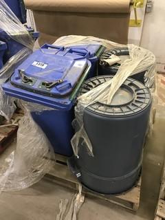 Lot of (4) Asst. Waste Bins