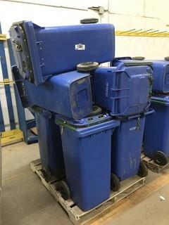 Lot of (7) Asst. Wheeled Waste Bins