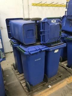 Lot of (6) Asst. Wheeled Waste Bins