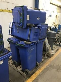 Lot of (7) Asst. Wheeled Waste Bins