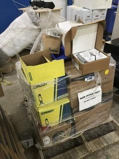 Lot of Asst. Cat6 Cord, Pipe Hangers, etc.